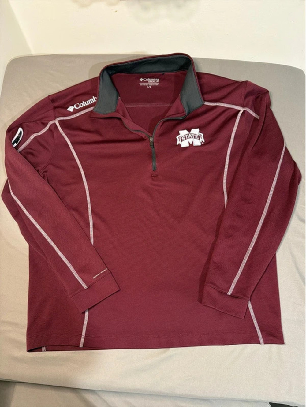 Columbia Golf Mississippi State Omni-Wick Shotgun 1/4 Zip Pullover Men's L